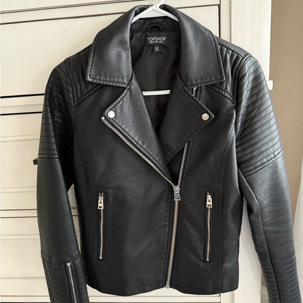 Topshop Rosa Biker Jacket - Picture 7 of 9